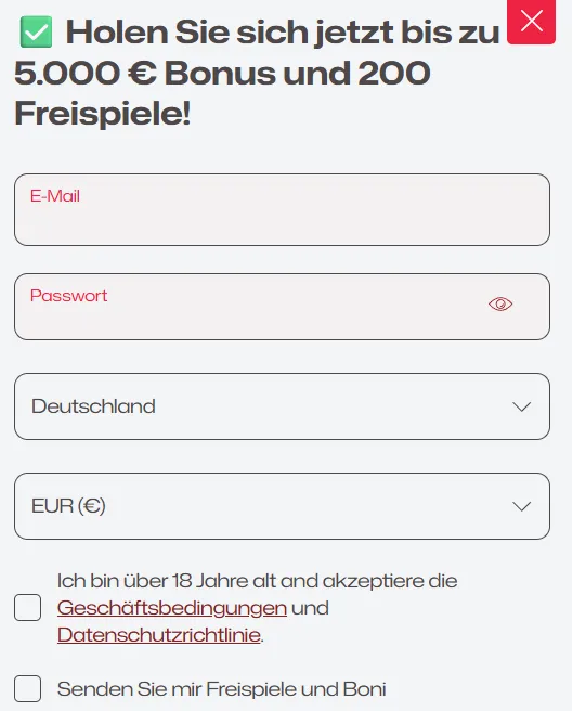 RubyReels Casino Registrieren – schnell anmelden und online spielen